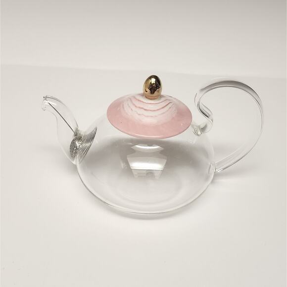 Transparent Mini Teapot And Pink Cups Set - Picture 9 of 10